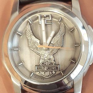 Harley Davidson Bulova Eagle Wrist Watch 76A12